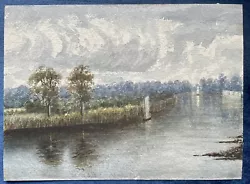 Buy Antique Watercolour Painting - River Scene, George Chance, C.1880 • 8£