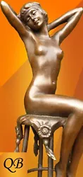 Buy Bronze Figurine Art Deco Sculpture Statue Awakening Lady Figure D.h.chiparus • 124.95£