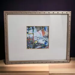 Buy Vintage Framed Marc Chagall Artwork - Paris Through The Window Wood And Glass • 82.40£