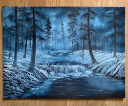 Buy Mystic River Original Oil Painting Woods Forest 30x40 Cm Canvas Board • 89£
