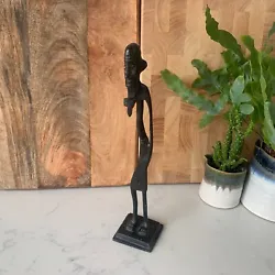 Buy Elongated Figure Bronze Like Sculpture, Vintage 20th Century African Art • 103.94£