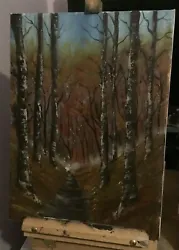 Buy Bob Ross Style Painting, - Autumn Walk In The Woods • 40£