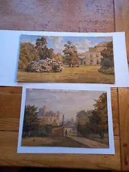 Buy 2 ORIGINAL Antique Watercolour Paintings Mansfield Woodhouse Hardwick Hall 1892 • 10£