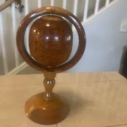 Buy Authentic Haitian Hand Made Wooden Globe 15  • 24.80£