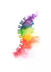 Buy Watercolour Rainbow Piano Greetings Cards, Art Prints & Digital Download • 3£