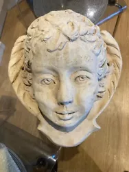 Buy Plaster Of Paris Or Concrete Sculpture Of Child's Face Boy By R.R Hill 1891  • 55£