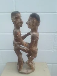 Buy Carved Wooden Figurine Of Dancing Two Men. Indonesian Wooden Sculpture.  • 1,999£