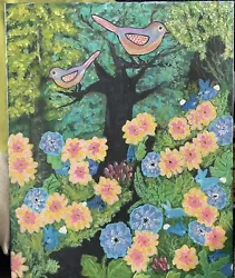 Buy Wall Art Canvas Painting Acrylic Art Original Hand Painted By Anita Birds Rabbit • 20£
