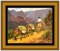 Buy Jim C Norton Original Oil Painting On Canvas Signed Western Horse Cowboy Framed • 7,634.76£