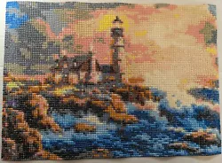 Buy Completed- Lighthouse Diamond Painting / Home Wall Art Decor 40x30 Cm • 14.17£