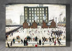 Buy L. S. Lowry Saturday Afternoon CANVAS PAINTING ART PRINT POSTER 1595 • 7.01£
