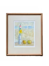 Buy Frans Wesselman Framed And Glazed Watercolour Titled Daffodil, Tulip And Apples • 200£
