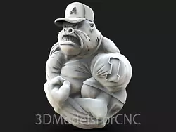 Buy 3D Model STL File For CNC Router Laser & 3D Printer Jacked Gorilla • 2.47£