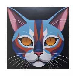 Buy Geometric Cat Painting #1 Digital Download, High Quality, High Res, 300 DPI • 2£