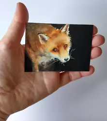 Buy Original Not A Print ACEO Watercolour Miniature Signed. A Fox .Collectable • 8£