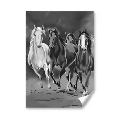 Buy A5 - BW - Horse Art Painting Equestrian Print 14.8x21cm 280gsm #43037 • 3.99£