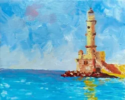 Buy Lighthouse. Oil On Canvas. Oil Paintings On Canvas Original. Seascape. Fine Art. • 167.30£