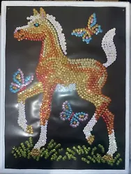 Buy Seuqin Art Portrait, Horse, Shiny And Glistening. Animal Decor Butterflies • 4.99£