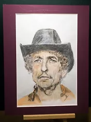 Buy Original Watercolour Portrait Of Bob Dylan • 20£