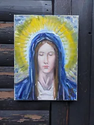 Buy Madonna Merry Christianity Religious Unframed Oil Painting Signed  3/4 • 98£
