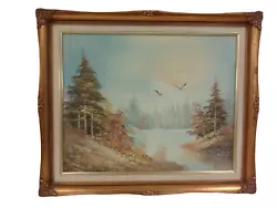 Buy Original Oil Painting - R Wood Mounted Ornate Gold Toned Frame 20x24  Home Decor • 9.99£