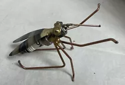 Buy Vintage Mosquito Spark Plug Garden Stake Metal Sculpture Insect • 49.60£