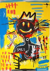 Buy Jean-michel Basquiat Oil On Canvas Painting Signed And Sealed Measures 50cmx70cm • 631.49£