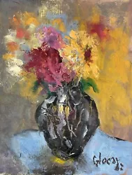 Buy 1982 Original Father Emilian Glocar Floral Still Life Oil Painting Signed • 572.63£