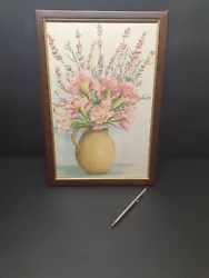 Buy Vintage Original Watercolor Painting Still Life Of A Bouquet Of Flowers In A... • 22.50£