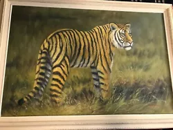 Buy Tiger On The Plains Of Africa Painting Signed  S. Krake?  40  X 31  • 124.02£