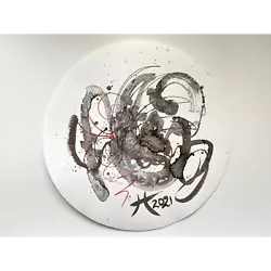 Buy Original Art SASSY Expression Series Round Handmade Asian Ink Abstract Painting • 122.18£