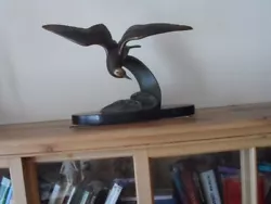 Buy Art Deco French Bronze Sculpture Of Seagull By  Irene Rochard • 1,500£