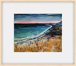 Buy Original Abstract Textured Art Painting On Stretched Canvas Impasto Seascape • 20£