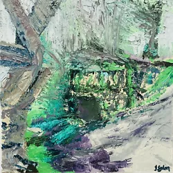 Buy Original Oil Painting, By Ingrid Solan. Abstract, Contemporary Landscape • 19.99£