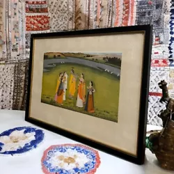 Buy Antique Indian Mughal Miniature Painting Frame • 65£