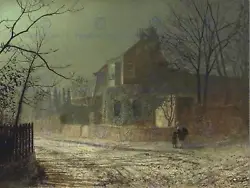 Buy John Atkinson Grimshaw Painting Yew Court Scalby 1870 Art Print Poster 1616omb • 10.99£