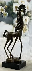 Buy Abstract Animal Bronze Sculpture Horse Homage To Salvador Dali Signed Figurine • 560.11£