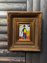 Buy SMALL FRAMED ORIGINAL OIL PAINTING Attributed To KAZIMIR MALEVICH  • 298£