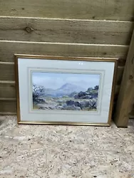Buy Water Colour Painting Mounted & Framed Mountain Landscape Signed P.Stanton . • 85£