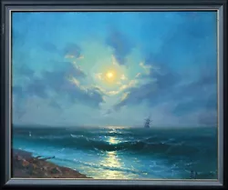 Buy 19th Century Russian Ship Sunset - Ivan Constantinovich AIVAZOVSKY (1817-1900) • 3,000£