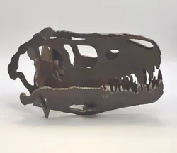 Buy Welded Scrap Metal Art Sculpture T-Rex Dinosaur Head • 19.05£
