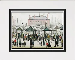 Buy L S Lowry,   Northern Market Scene  Picture Print With A Mount • 12.50£