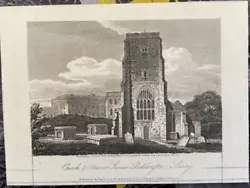 Buy Antique Print Beddington Church And Manor House Surrey 1810 Pub. W Clark/storer • 4£
