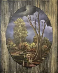 Buy Bob Ross Style Art Original Oil Landscape Painting “Trails End” 16x20 • 189£