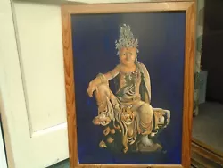 Buy Impressive Large Framed Original Painting Of Hindu Deity Signed BARRIE • 0.99£