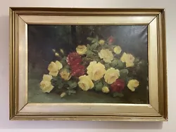 Buy Antique Oil Painting On Canvas Framed And Singed Still Life Art • 110£