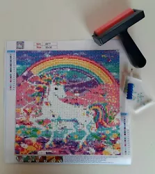 Buy Unicorn And Rainbow Completed Diamond Painting 30 X 30 Cm • 9.50£