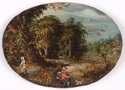Buy Circle Of Jan Brueghel The Elder  Forest Landscape With Figures  Oil On Wood (m) • 5,448.48£
