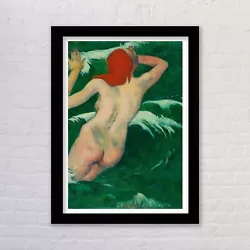 Buy Framed In The Waves By Paul Gaugin  Art Poster Print Famous Painting • 3.73£