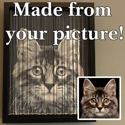 Buy Personalised Cat Artwork. Wire Sculpture From Your Picture. Anamorphic Art. • 175£